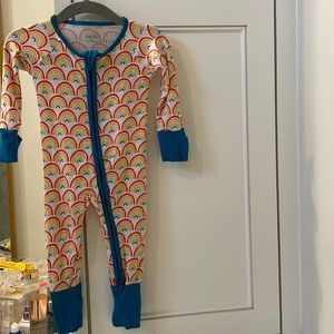 Little Sleepies Primary Rainbows Bamboo Viscose Zippy 0-3
